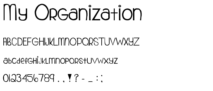 My Organization font